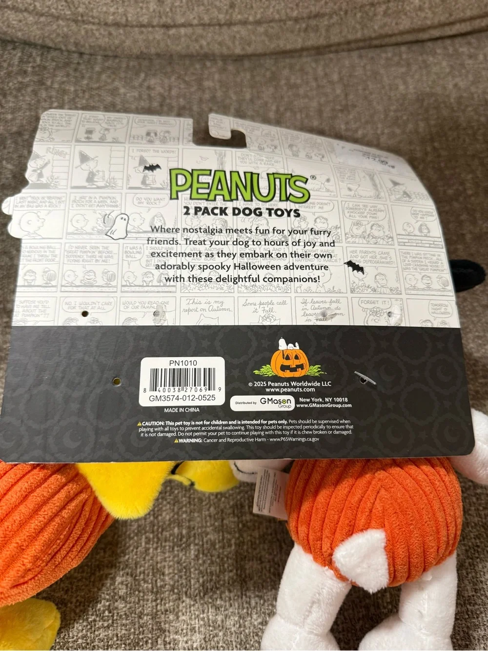 Peanuts Snoopy & Woodstock Halloween Plush Dog Toys